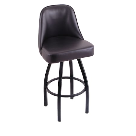 Grizzly 36 Swivel Bar Stool,Black Wrinkle,Black Vinyl Seat